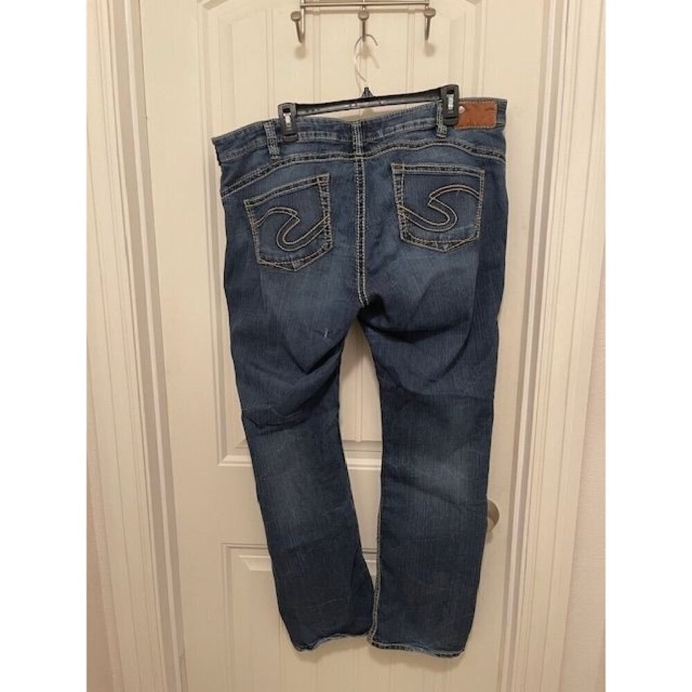 Silver Jeans Co. WOMEN'S Tuesday Mid-Rise Bootcut Denim Jeans SZ 20/L33 WORN-IN
